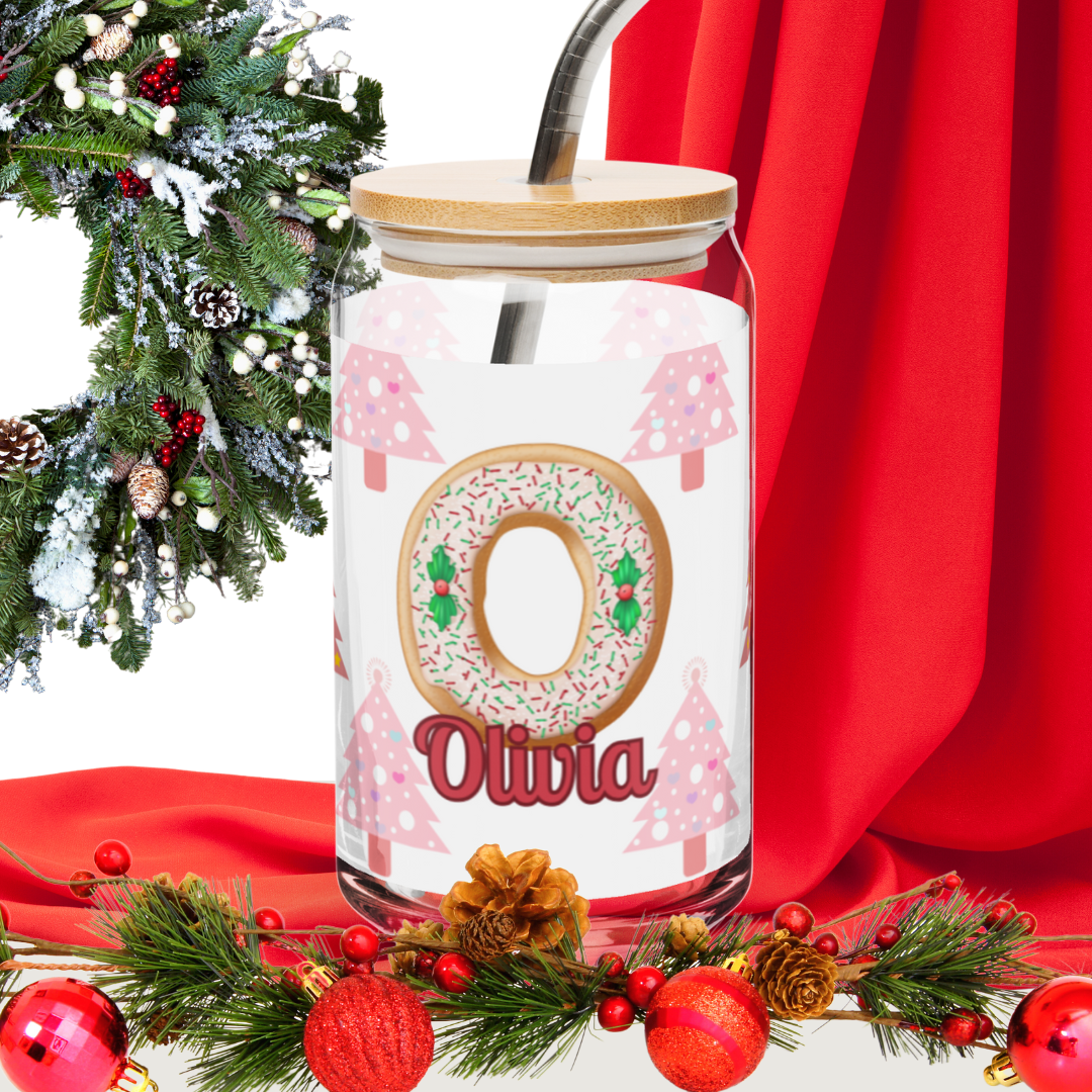 Bring holiday cheer to every sip with this Christmas-themed glass tumbler! Featuring festive designs. Personalize it with your name for an extra-special touch.