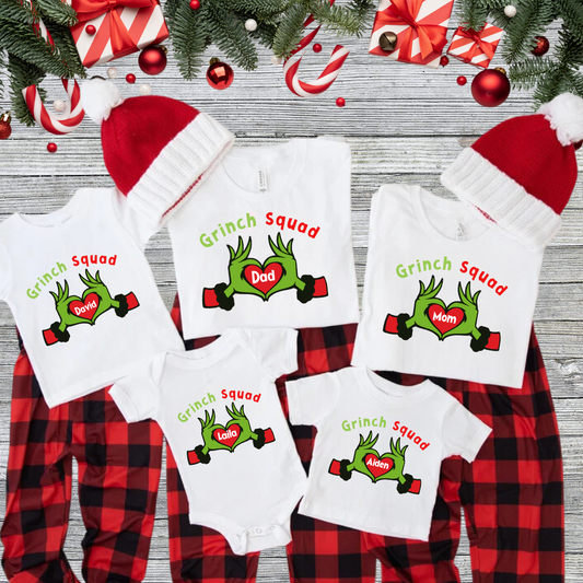 Grinch Squad Family Christmas Shirts