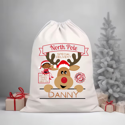 North Pole Special Delivery Santa Sack