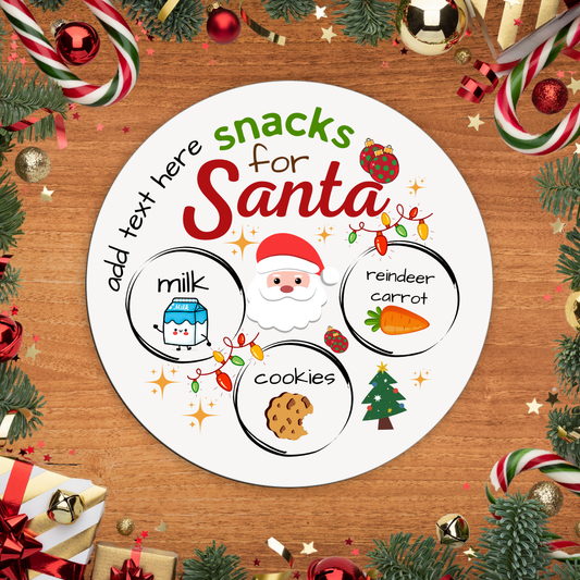 Snacks for Santa Christmas Tray