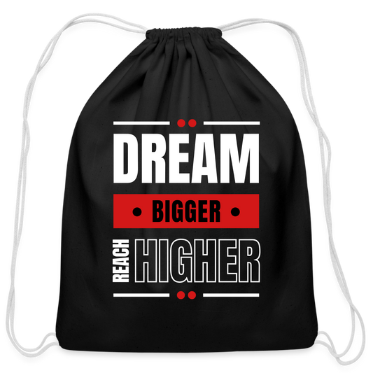 Dream Bigger Drawstring Bag - black